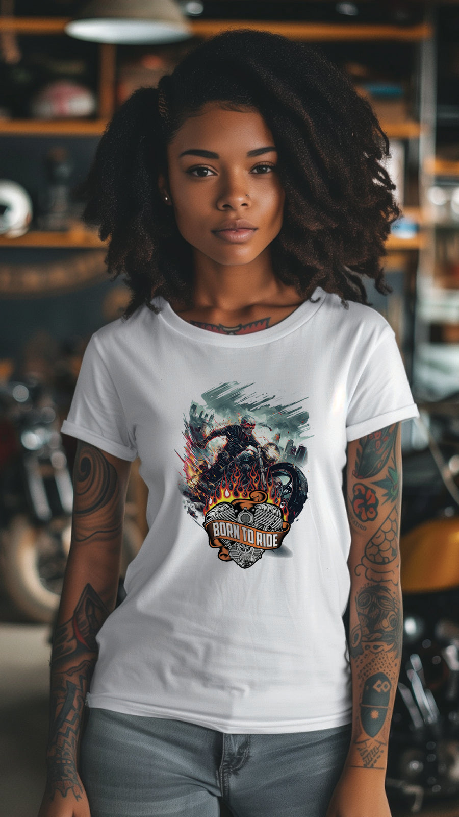 Born to Ride Motorcycle T-Shirt – Stylish Unisex Tee for Passionate Riders-MOT04