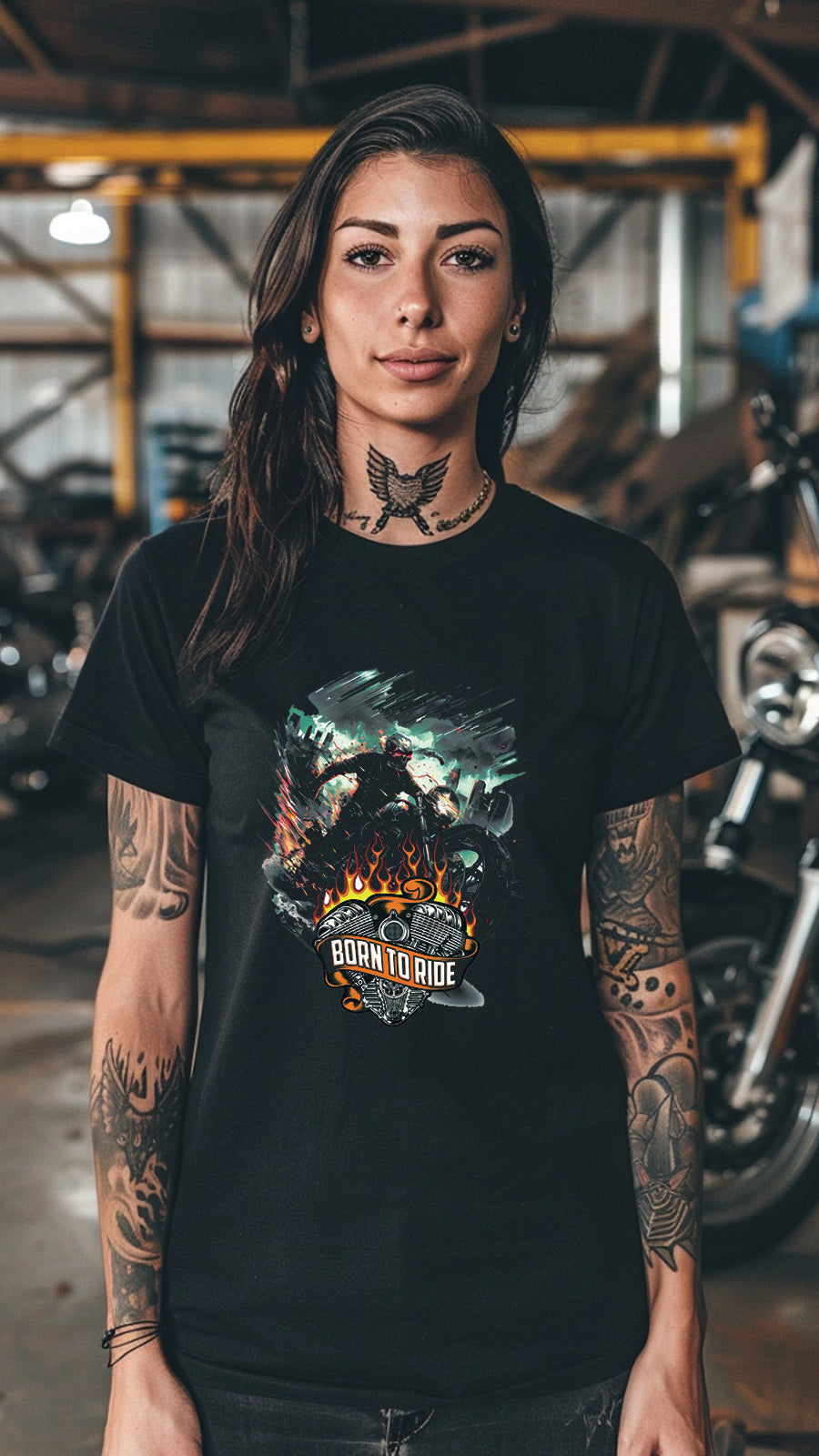 Born to Ride Motorcycle T-Shirt – Stylish Unisex Tee for Passionate Riders-MOT04