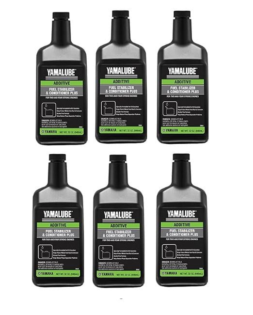 6 Pack Yamaha OEM Yamalube ACC-FSTAB-PL-32 Fuel Stabilizer & Conditioner