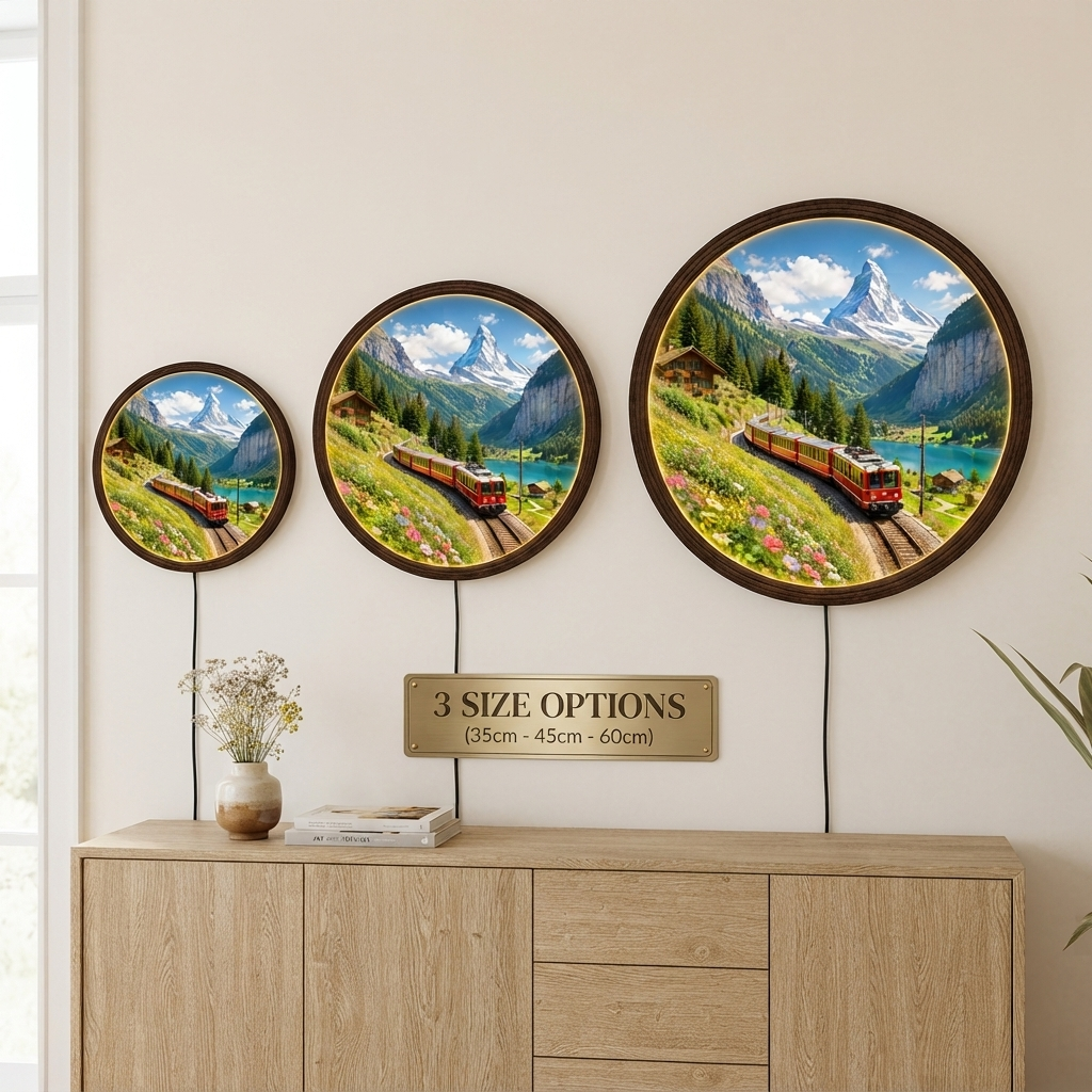 Swiss Alps Mountain Train Embroidery Patch, Scenic Railway Landscape Embroidered Patch, Travel Hiking Backpack Jacket Patch