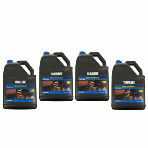 4 pack Yamalube Genuine Oil 1 Gallon 2M Two Stroke outboard motor TC-W3