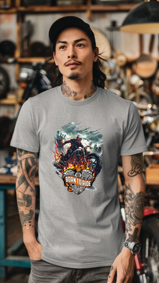 Born to Ride Motorcycle T-Shirt – Stylish Unisex Tee for Passionate Riders-MOT04